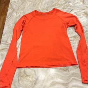 Women's Orange Long Sleeve Top